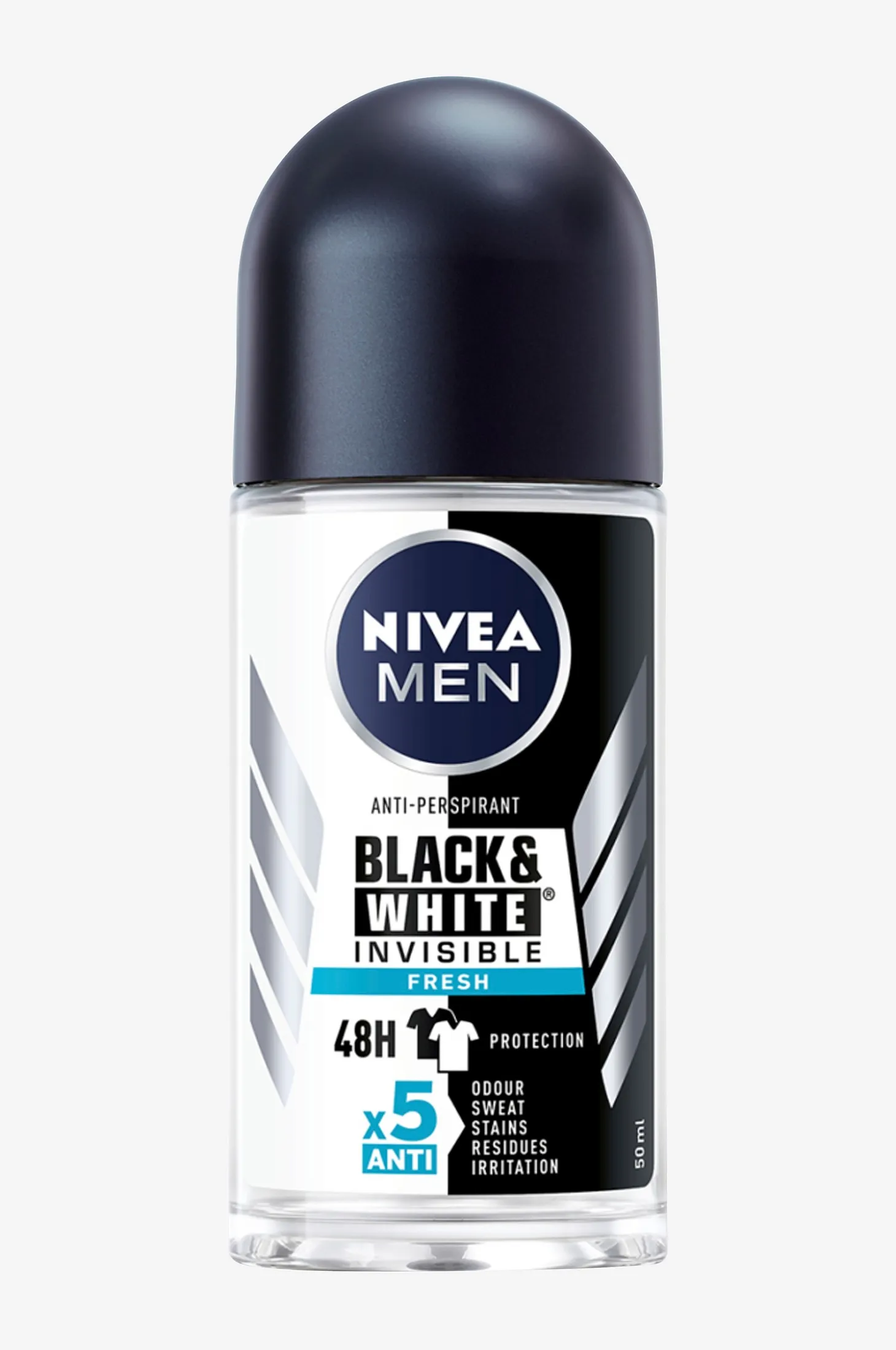 Antiperspirantti Deo Roll on Black & White Fresh 50 ml