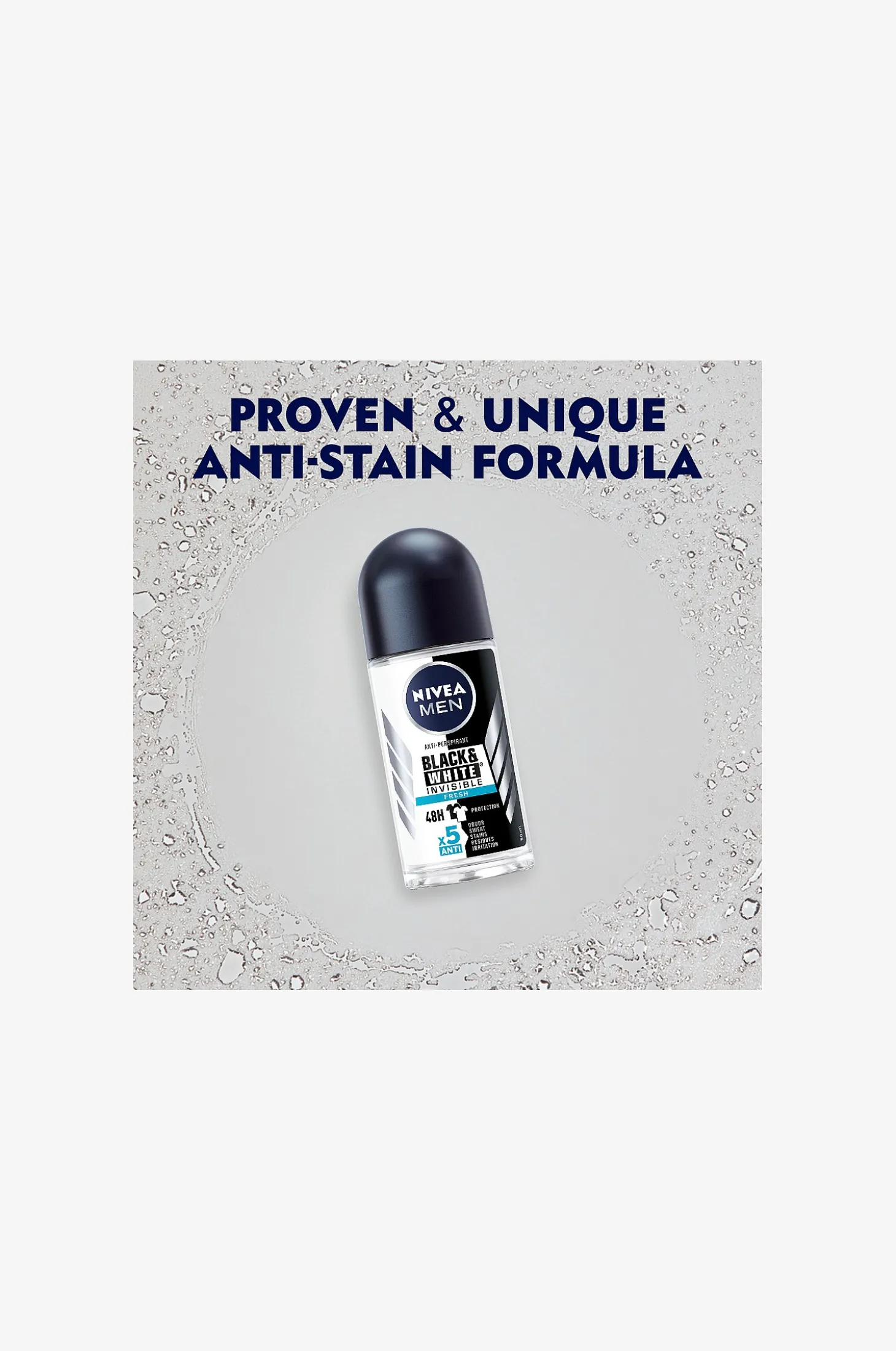 Antiperspirantti Deo Roll on Black & White Fresh 50 ml