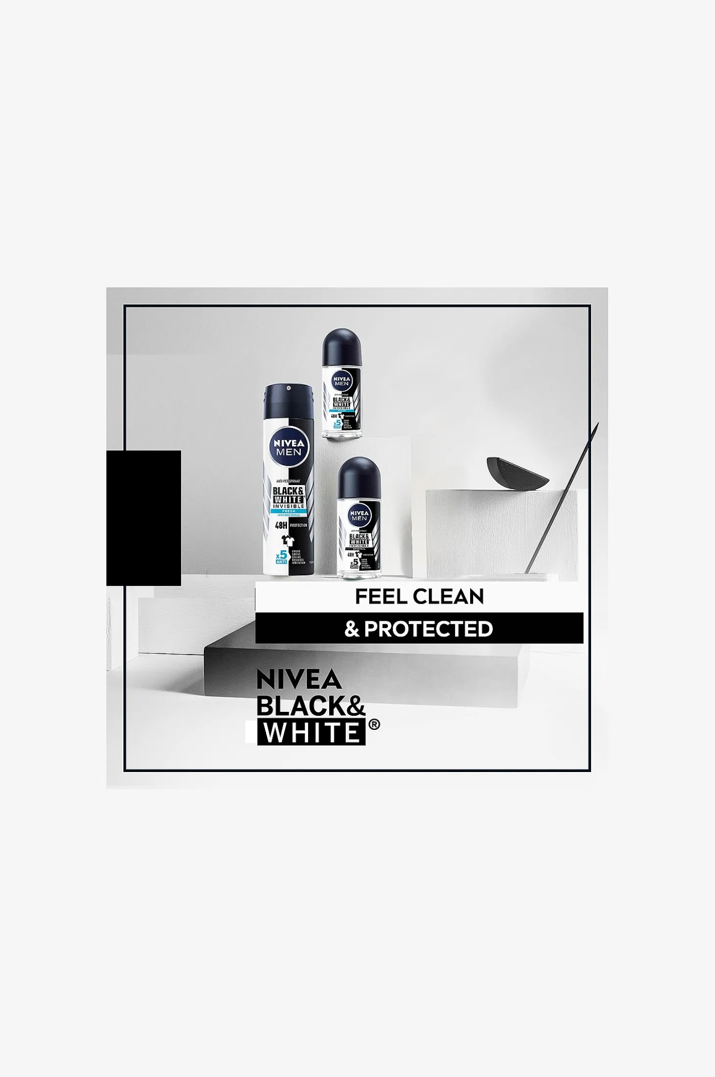 Antiperspirantti Deo Spray Black & White Fresh 150 ml