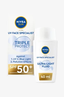 Aurinkovoide kasvoille UV Face Triple Protect Fluid SPF50+ 40 ml NIVEA SUN