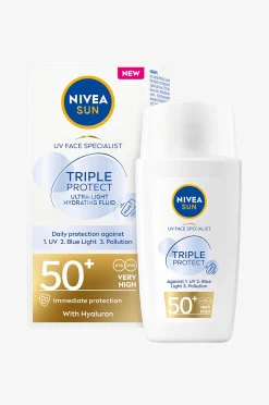 Aurinkovoide kasvoille UV Face Triple Protect Fluid SPF50+ 40 ml NIVEA SUN