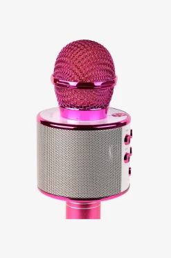 Bluetooth-karaokemikrofoni sisäänrakennetulla kaiuttimella vaaleanpunainen
