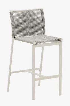 Culip-ulkoilujakkara köysinarusta ja valkoisesta alumiinista, 65 cm.
