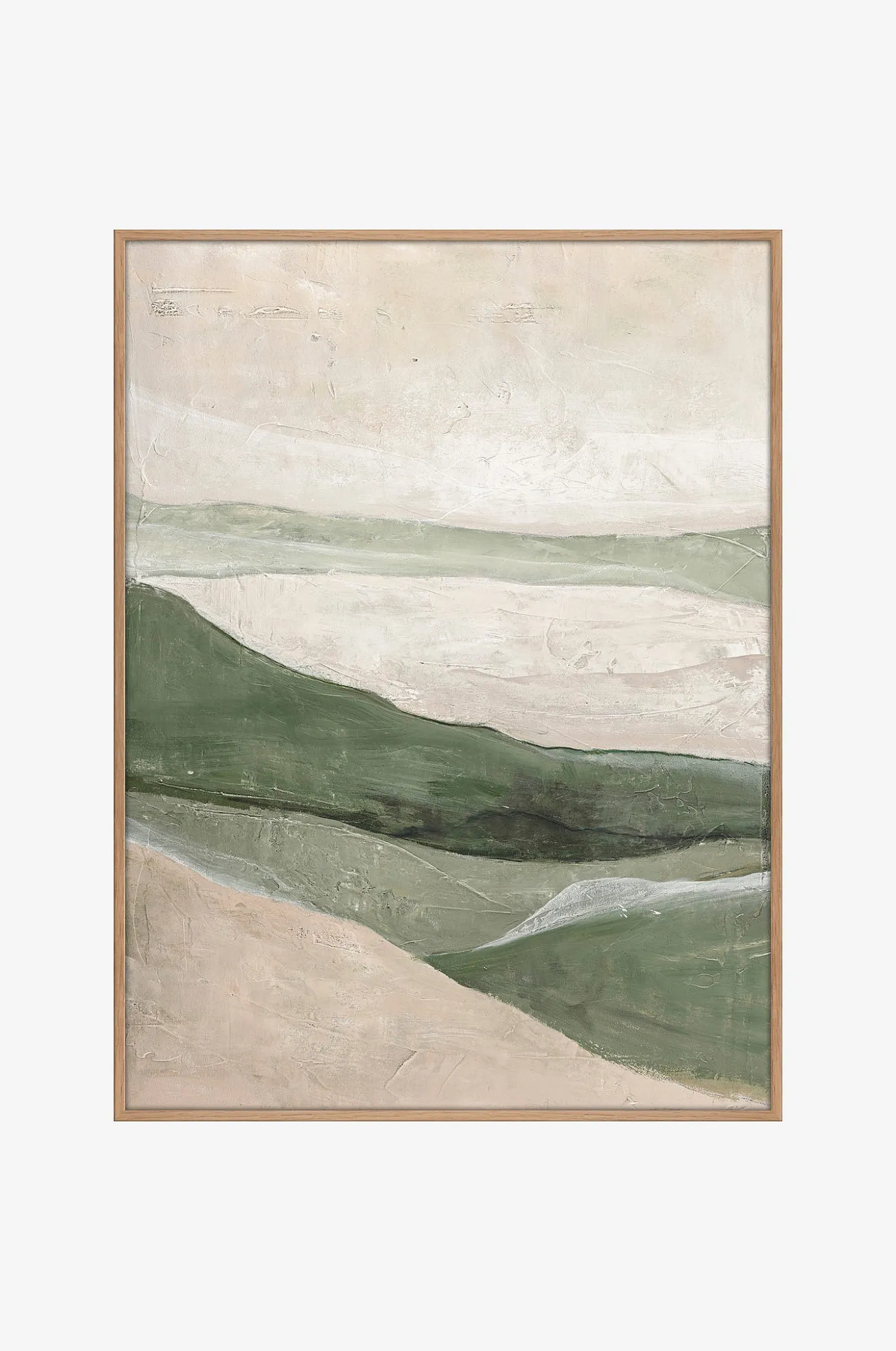Design Maalaus / Green Field / 90x120 Cm / Tammikehys