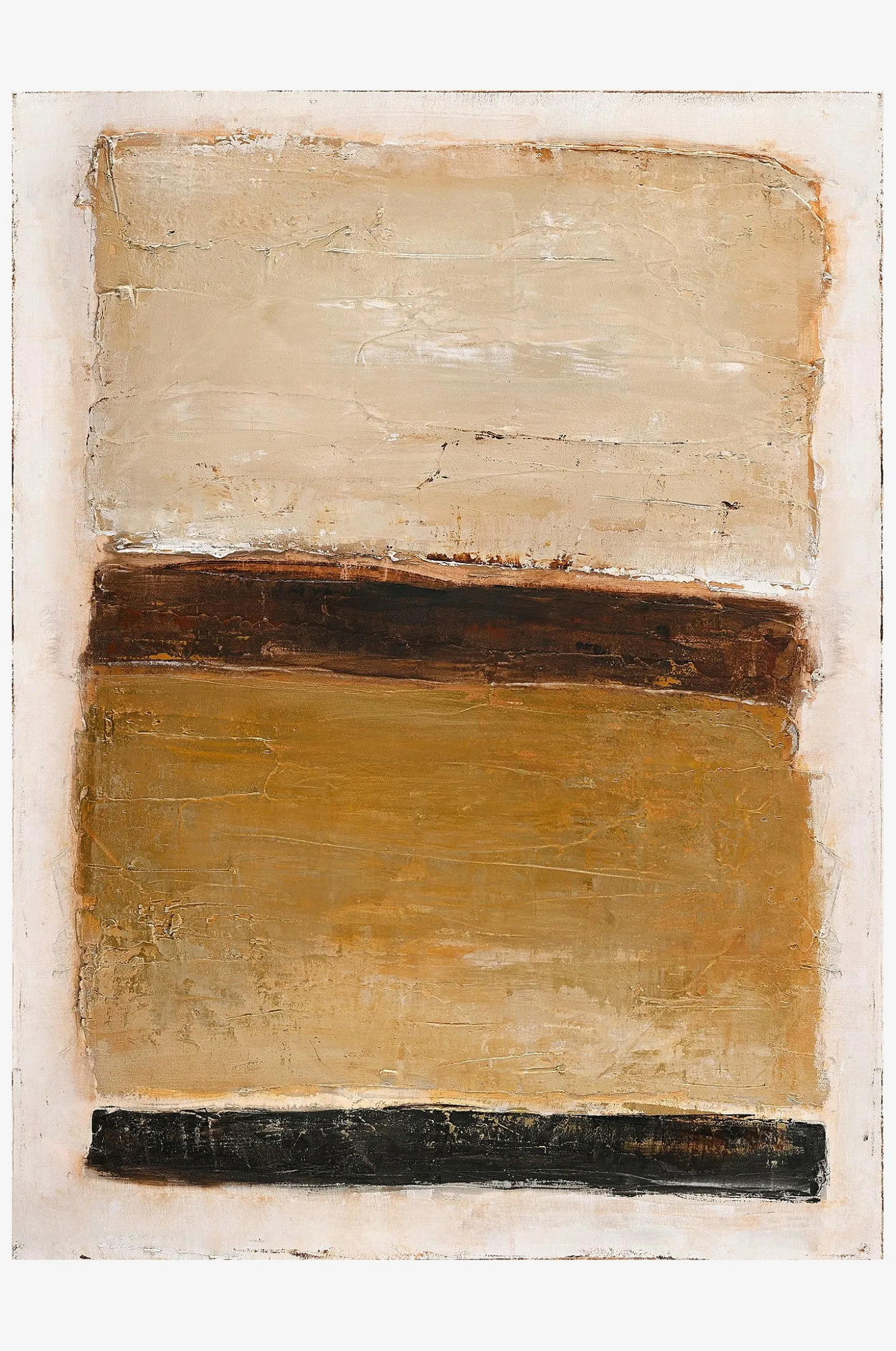 Design Maalaus / Ochre Square / 90x120 Cm