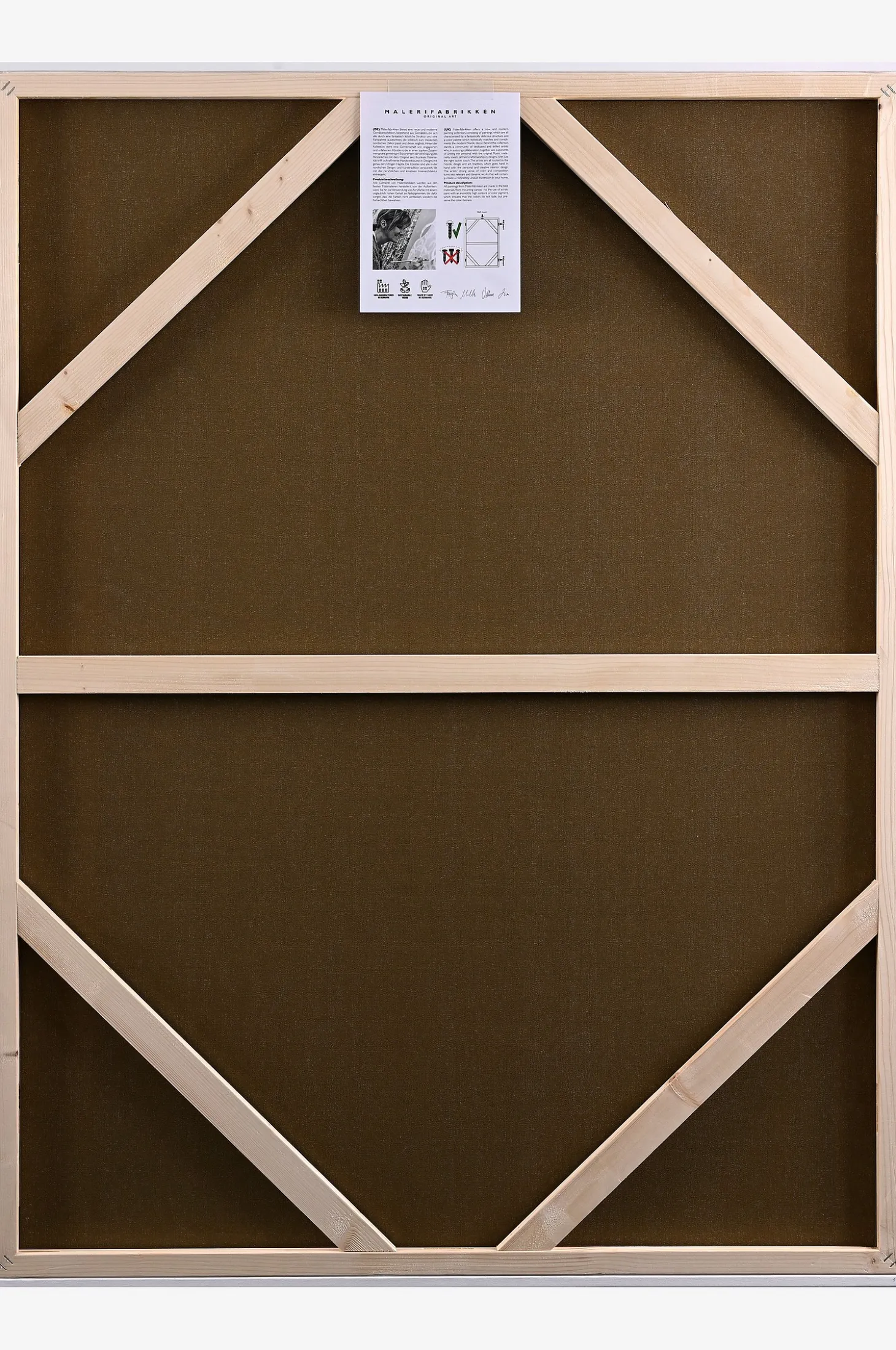 Design Maalaus / Ochre Square / 90x120 Cm