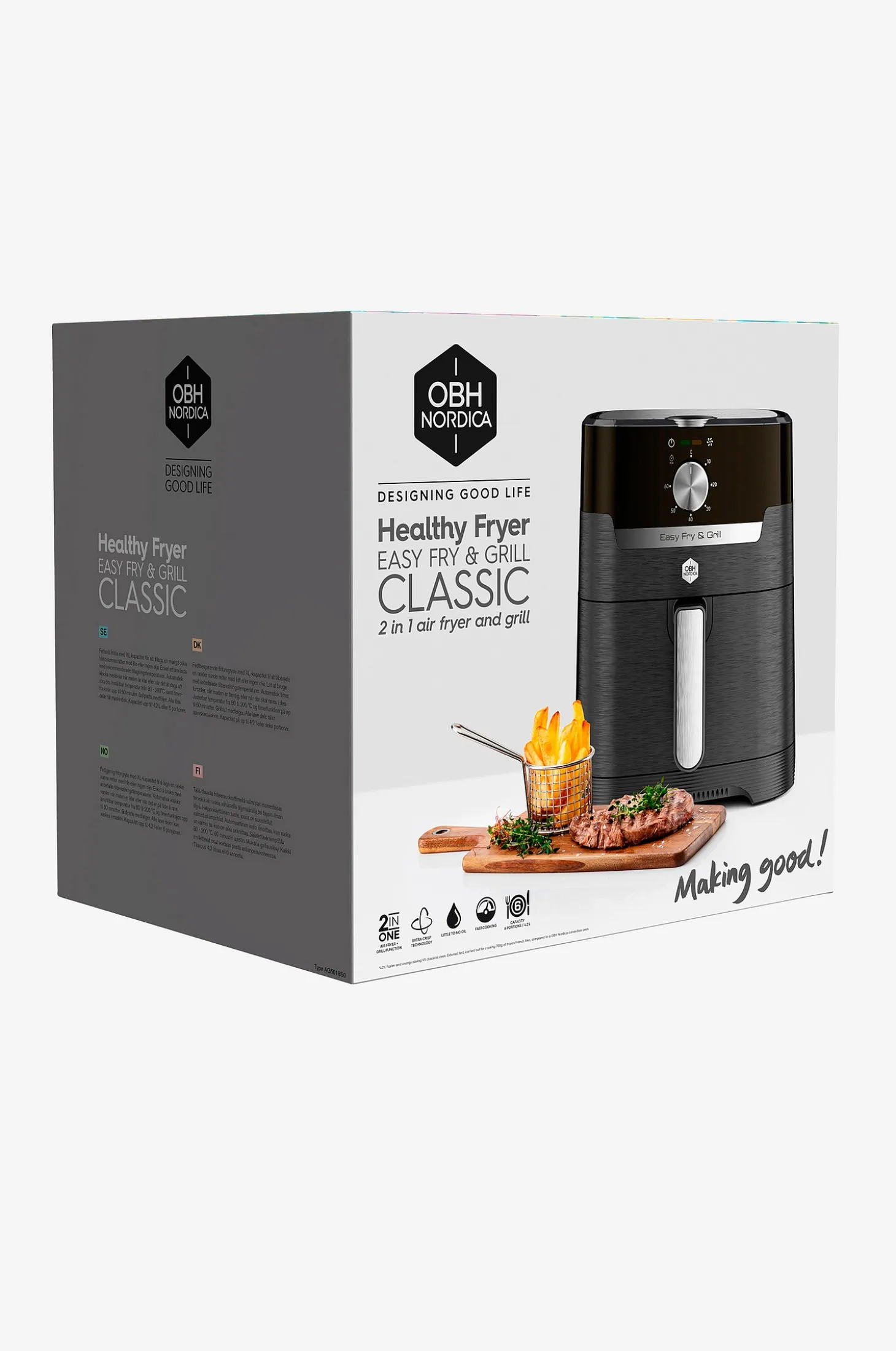 Easy Fry & Grill Classic 2-in-1 1550 W - black