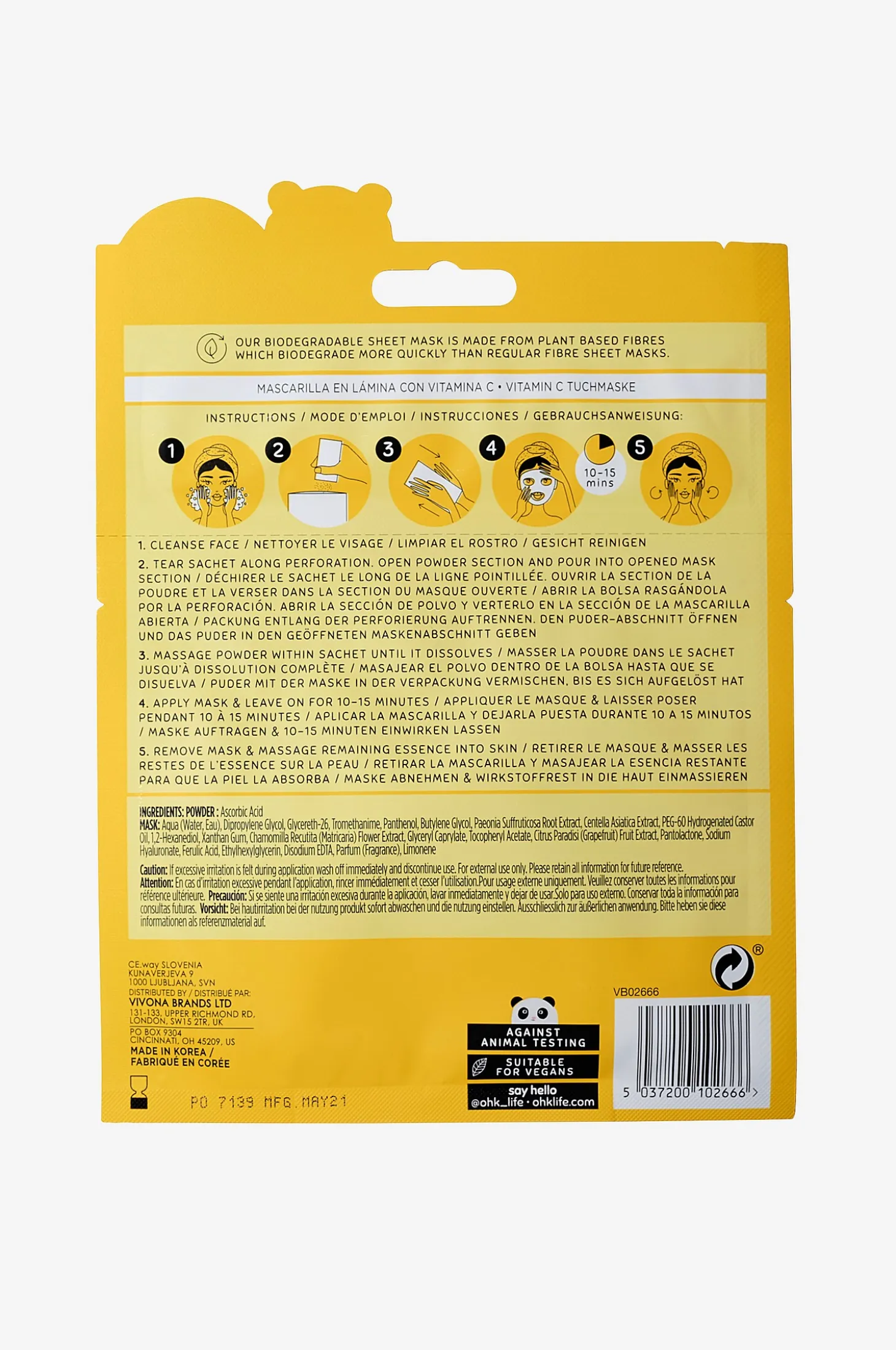 Glowing Vitamin C Sheet Mask 30 ml