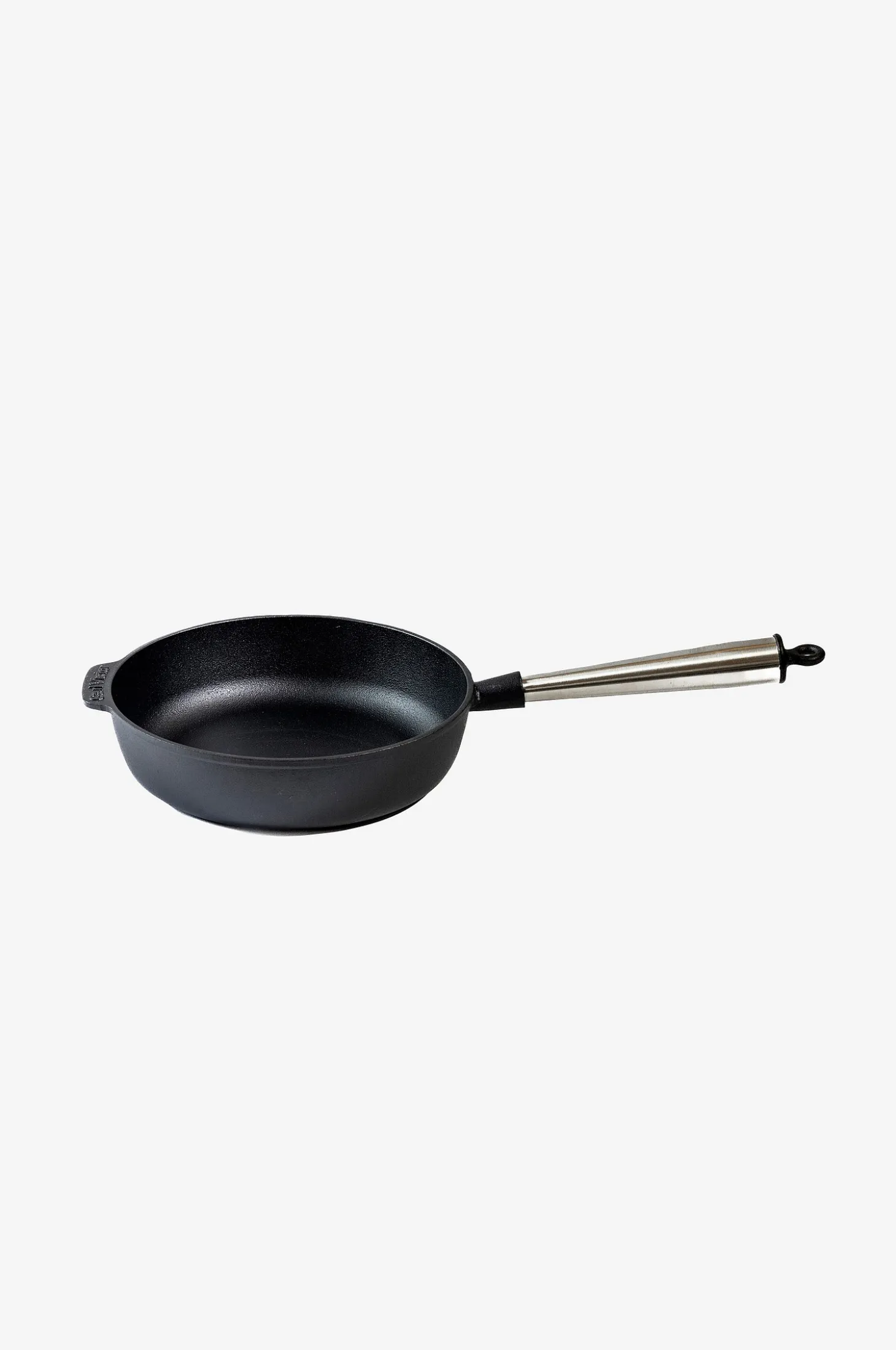 Haudutuspannu valurautaa, halkaisija 25 cm, teräskahva