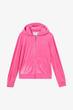 Huppari Diamante Zip Through Hoodie