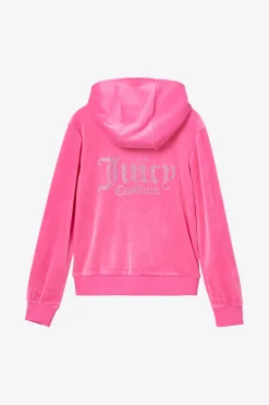 Huppari Diamante Zip Through Hoodie