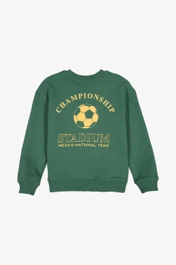 Jalkapallo Print puuvillainen huppari