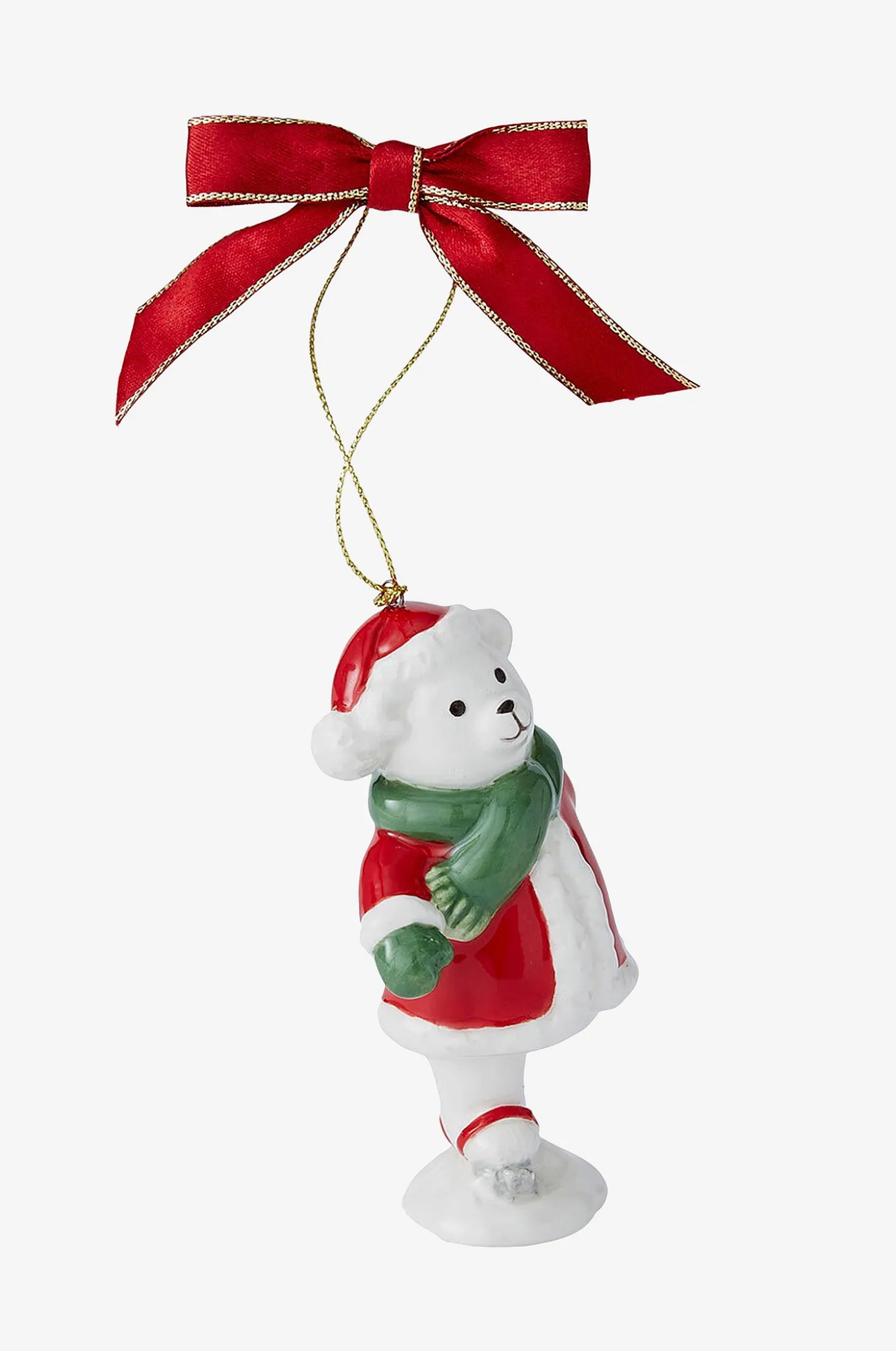 Joulukuusenkoriste Skating Teddy Christmas Tree, korkeus 9,5 cm