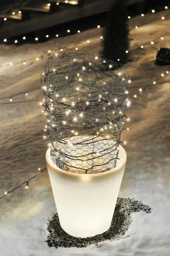 Kukkaruukku Assisi pieni, LED, 28 cm