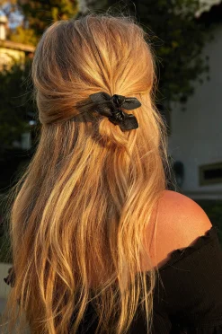 Leather Bow Small Hair Tie