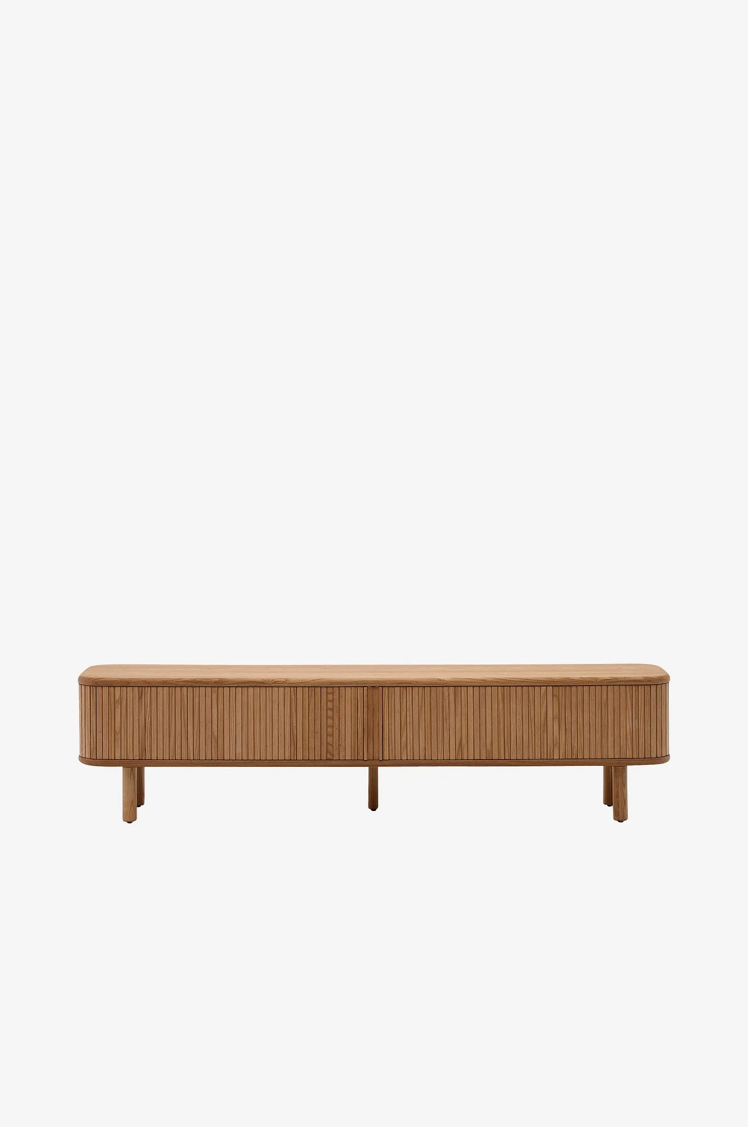 Mailen 2-ovinen TV-teline tuhkaviilua, tumma pinta 200 x 50 cm
