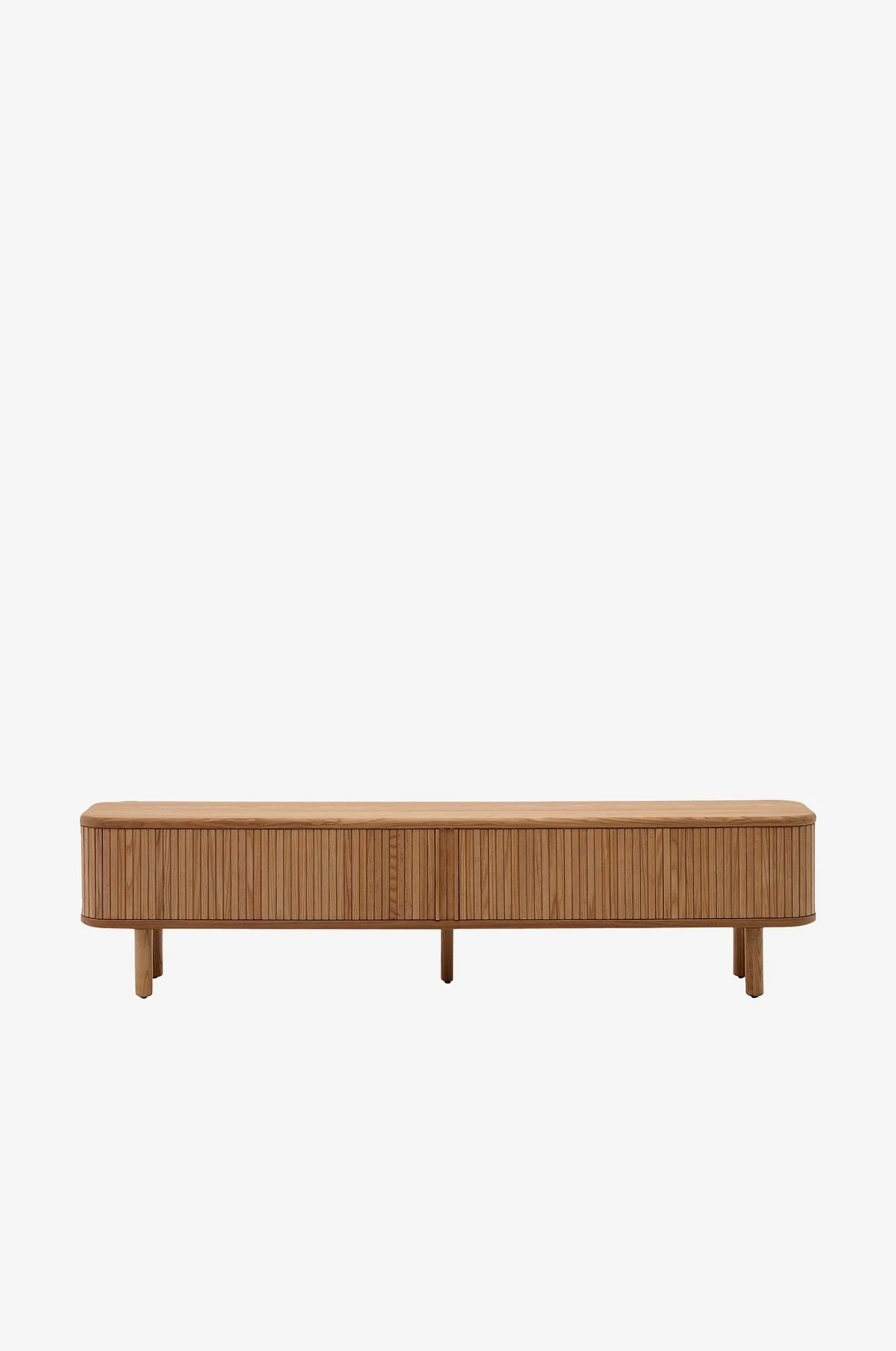 Mailen 2-ovinen TV-teline tuhkaviilua, tumma pinta 200 x 50 cm