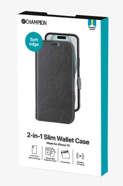 Matkapuhelimen kotelo/lompakko 2-in-1 Slim Wallet iPhone 15