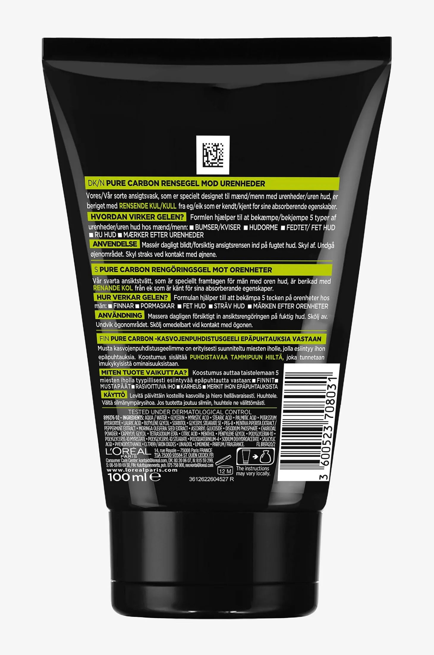 Men Expert Pure Charcoal Wash 100 ml