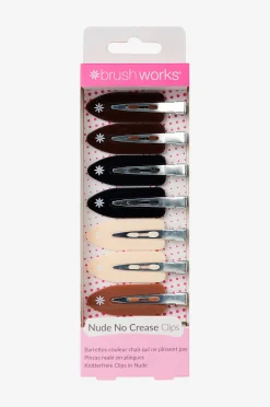 Nude No Crease Hair Clips, 8/pakk.