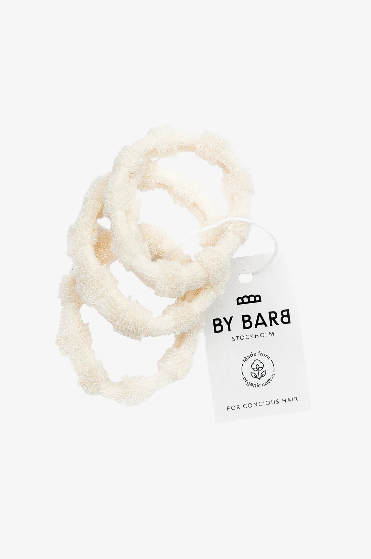 Organic Terry Hair Ties 3/pakk.