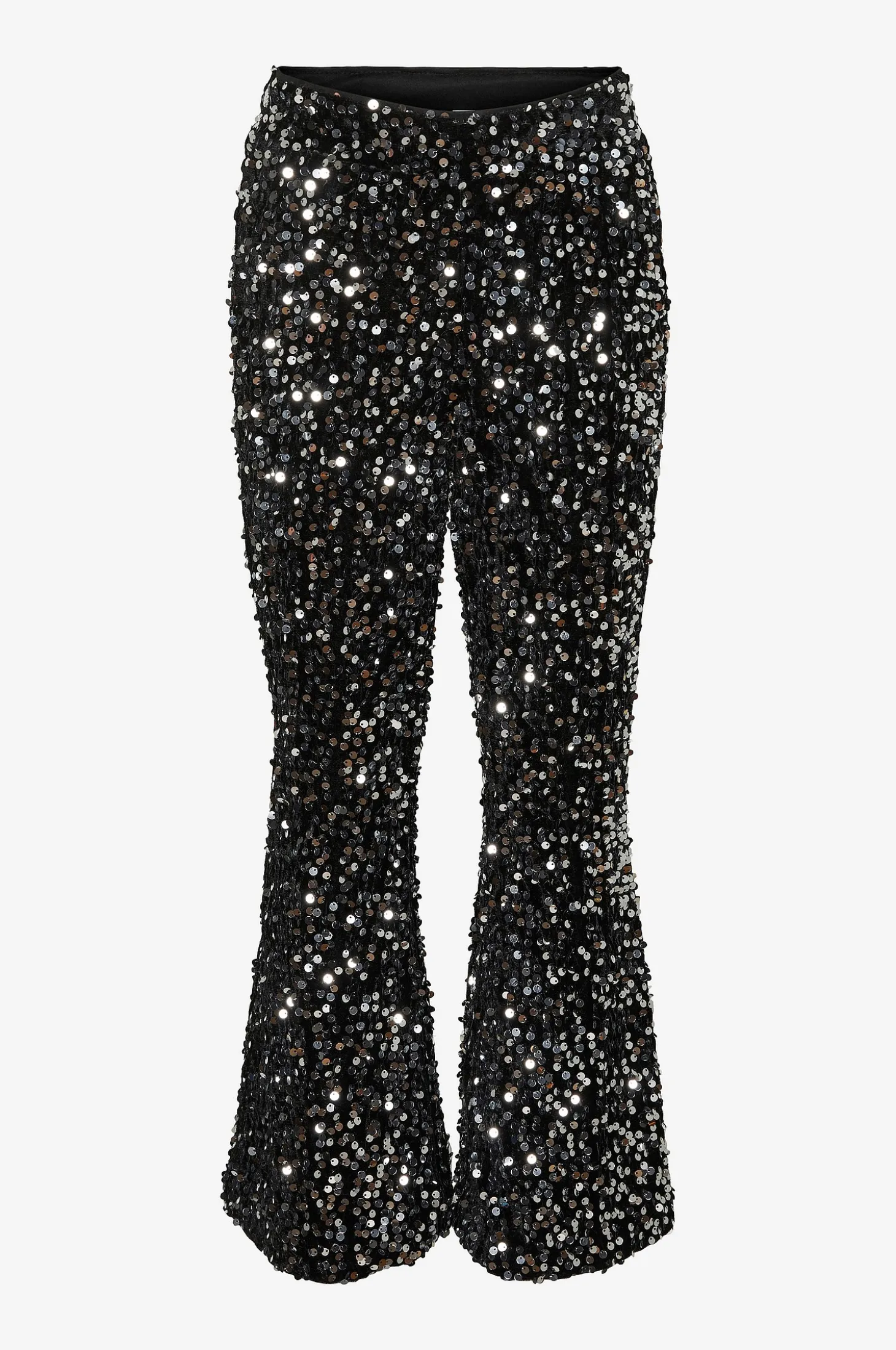 Paljettihousut vmBella Sequins HW Flared Pant Jrs