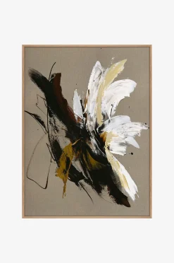 Pellavamaalaus / Explosive / 90x120 Cm / tammikehys