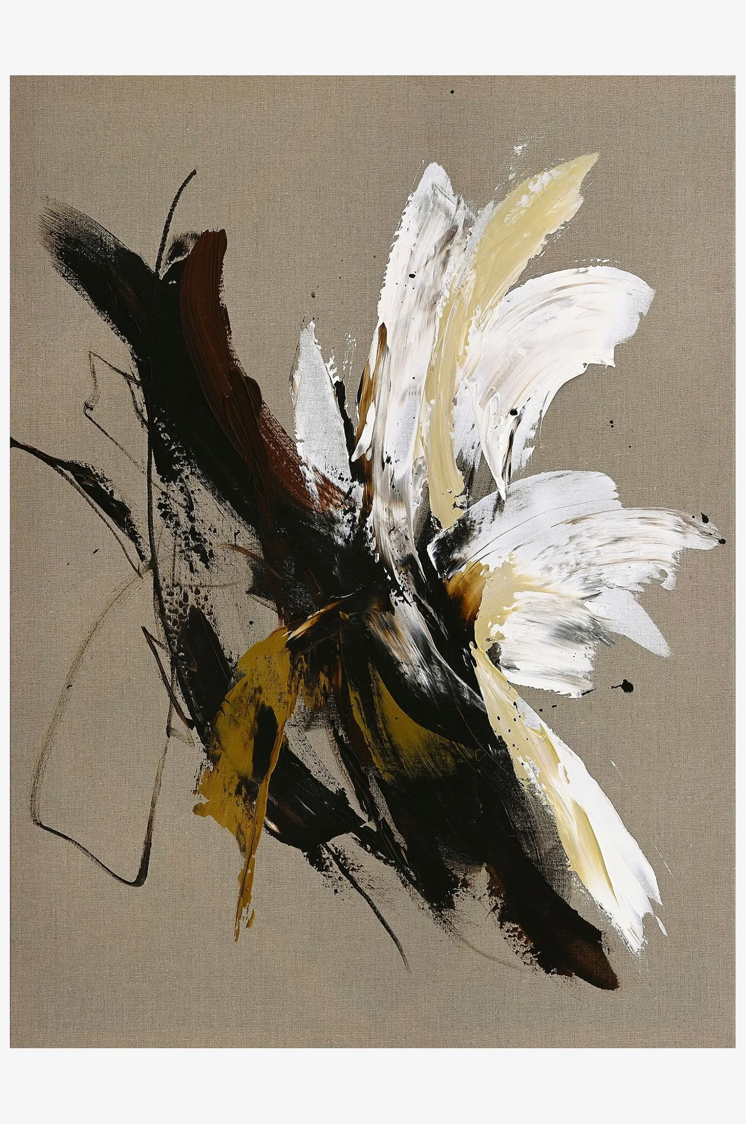 Pellavamaalaus / Explosive / 90x120 Cm