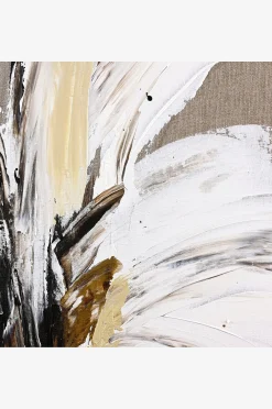 Pellavamaalaus / Explosive / 90x120 Cm / musta kehys