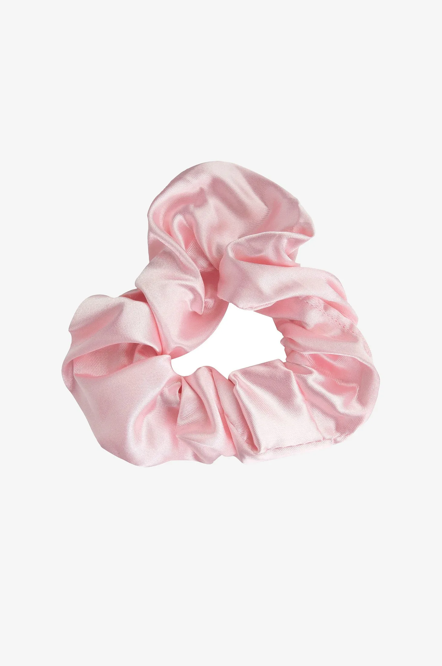 Pink & White Satin Scrunchies 3 Pcs