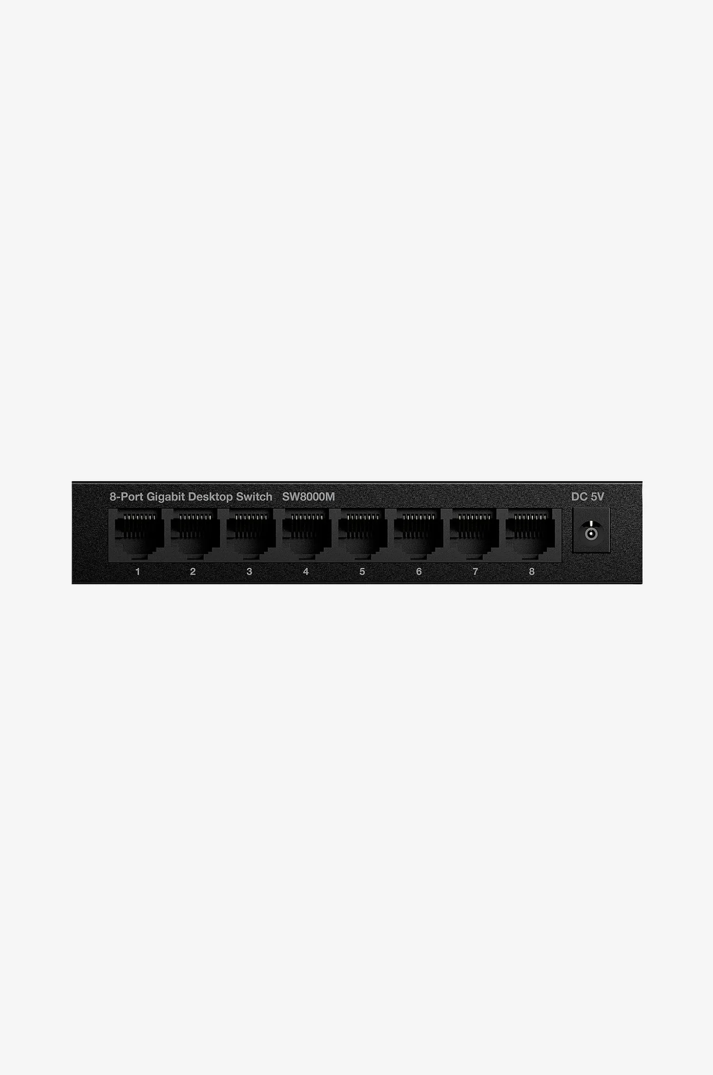 8-porttinen Gigabitswitch, metalli