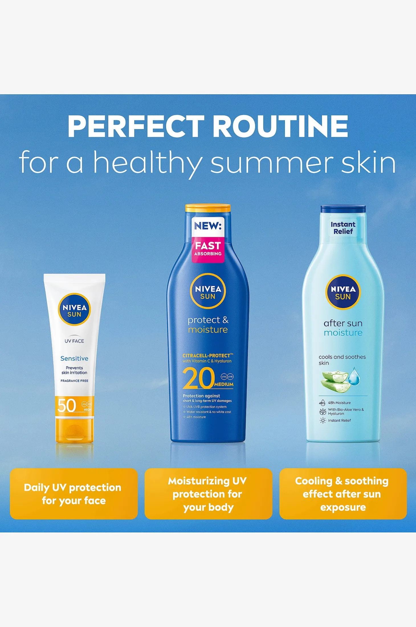 Protect & Moisture Sun Lotion SPF 20 Nivea Sun 200 ml