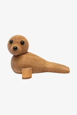 Puinen koriste Mini Seal 9 cm