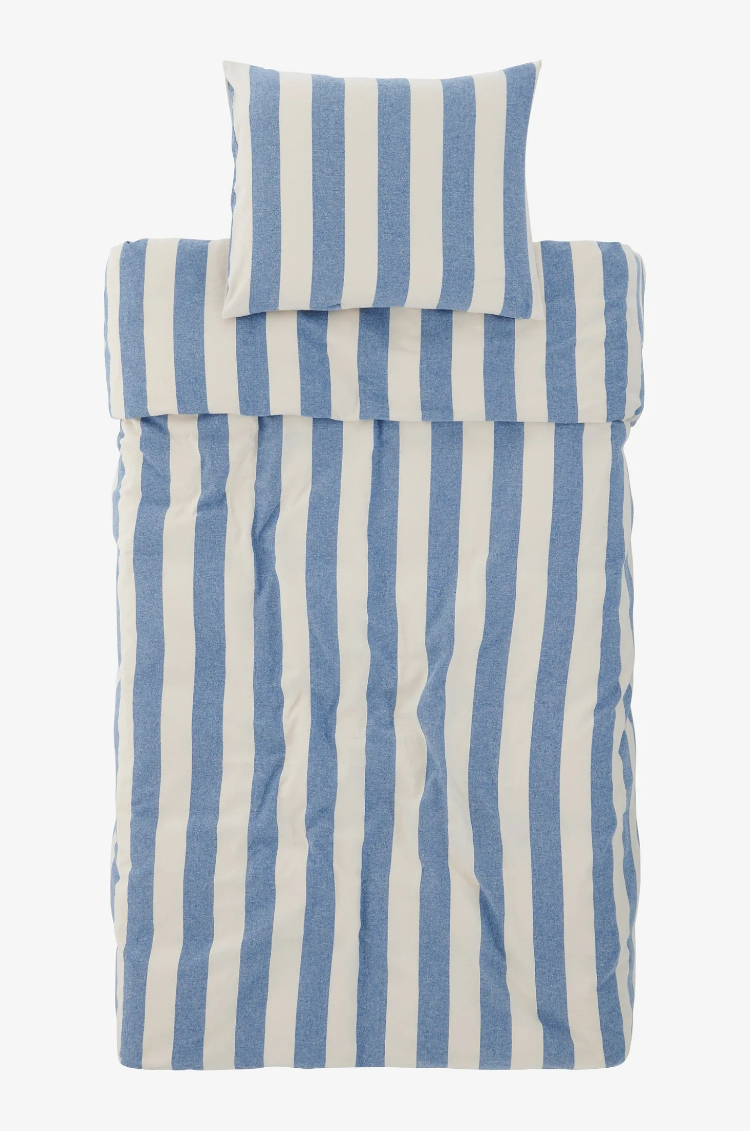 Pussilakanasetti Block Stripe puuvillaflanellia, 2 osaa