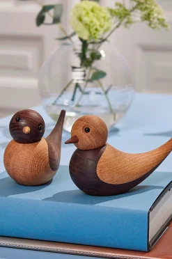 Puukoristeet, pääskyt Soulmates 7 cm, 2/pakk.