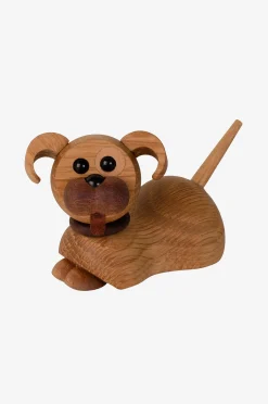 Puukoriste koira Coco 10 cm, tammea