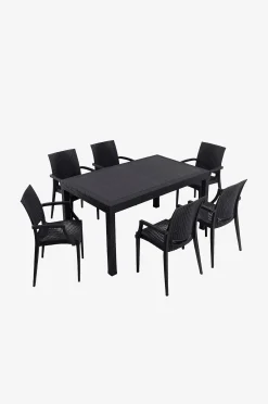 Puutarhapöytä ja tuolit setti (7 kpl) Kayla