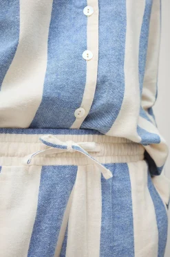 Pyjamahousut Valerie Block Stripe puuvillaflanellia