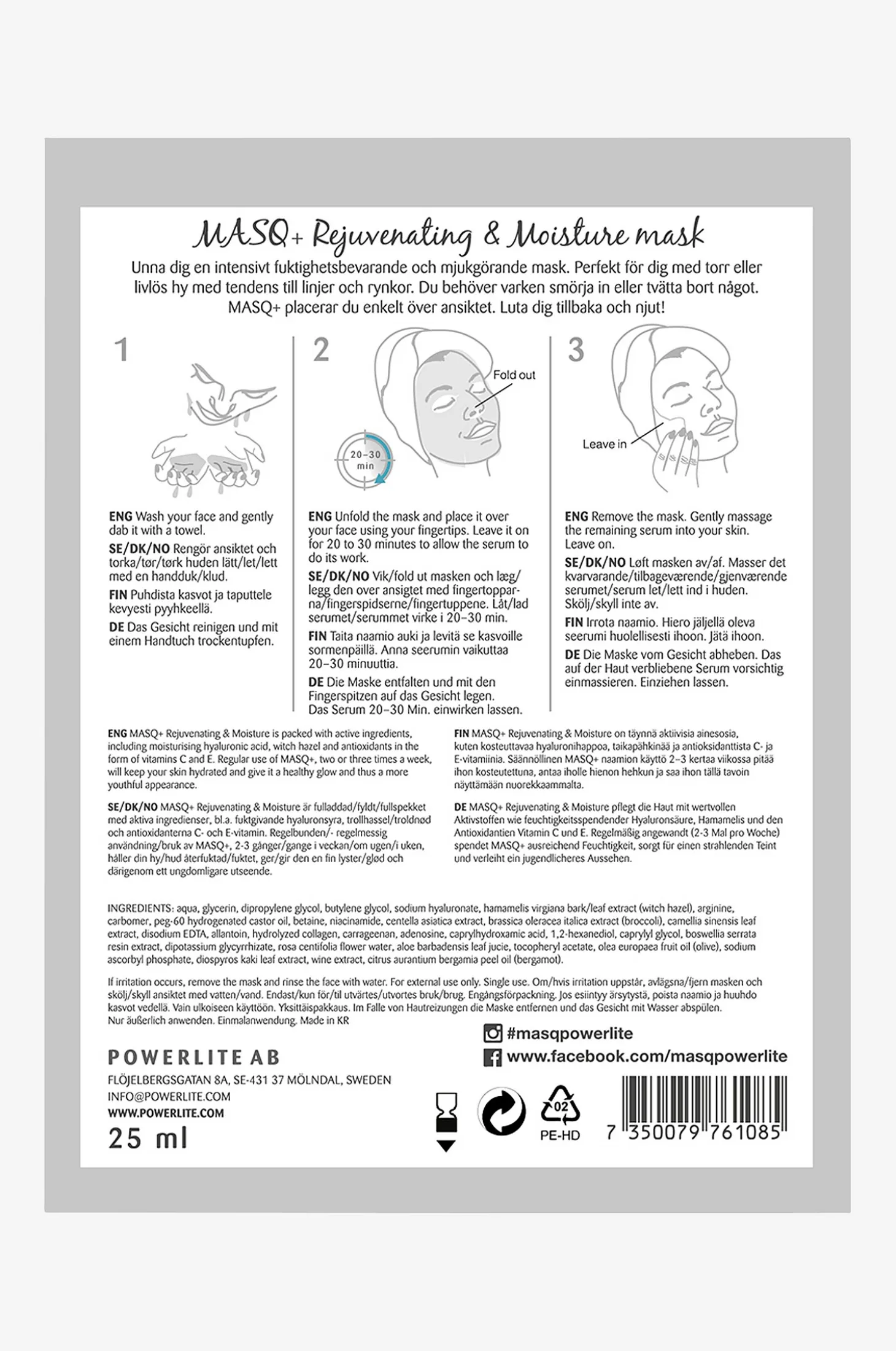 Rejuvenating & Moisture Sheet Mask