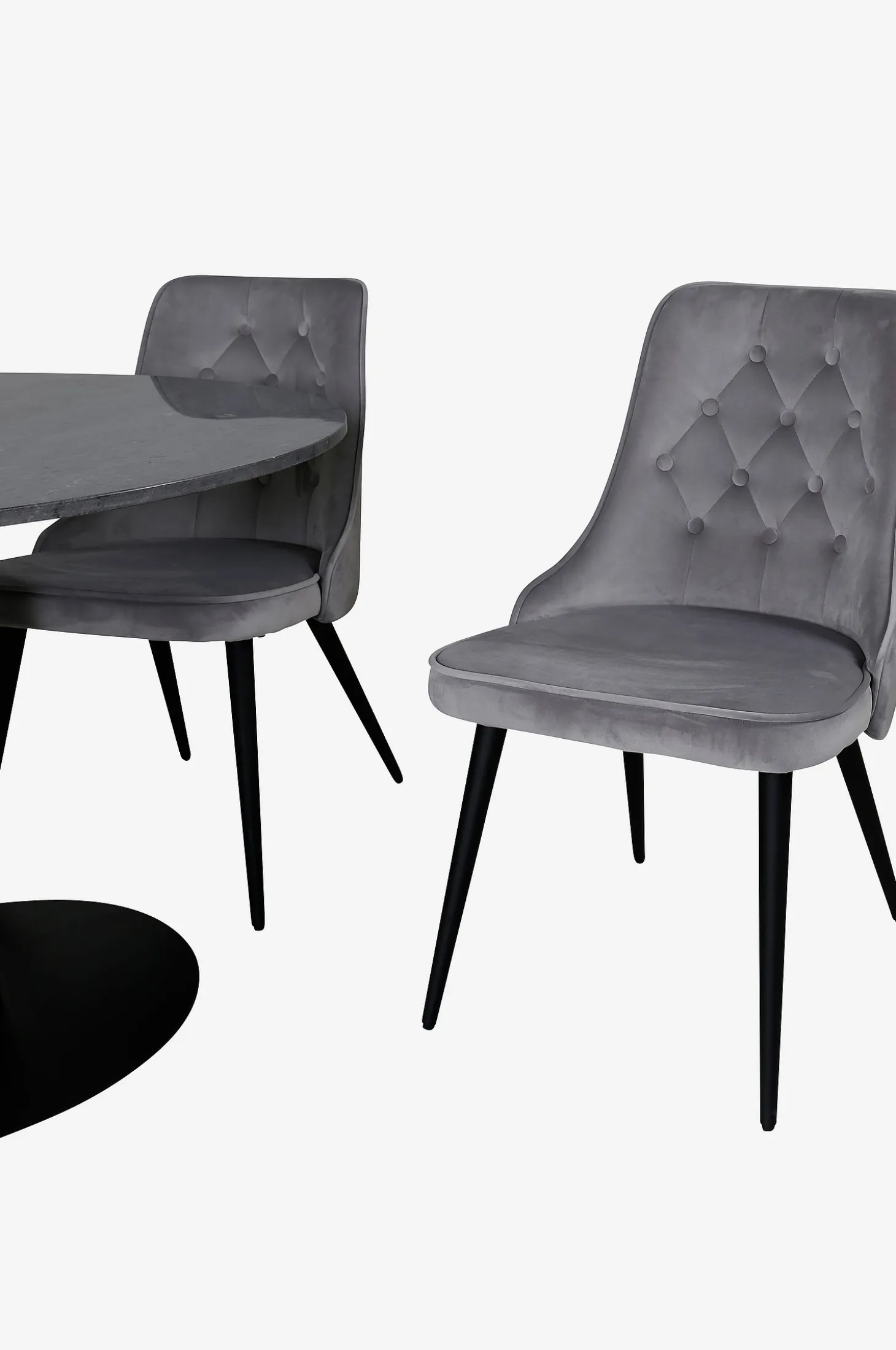 Ruokailuryhmä Estelle ja tuolit Velvet Deluxe, 4 kpl