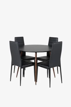 Ruokailuryhmä Plaza ja tuolit Slim, 4 kpl