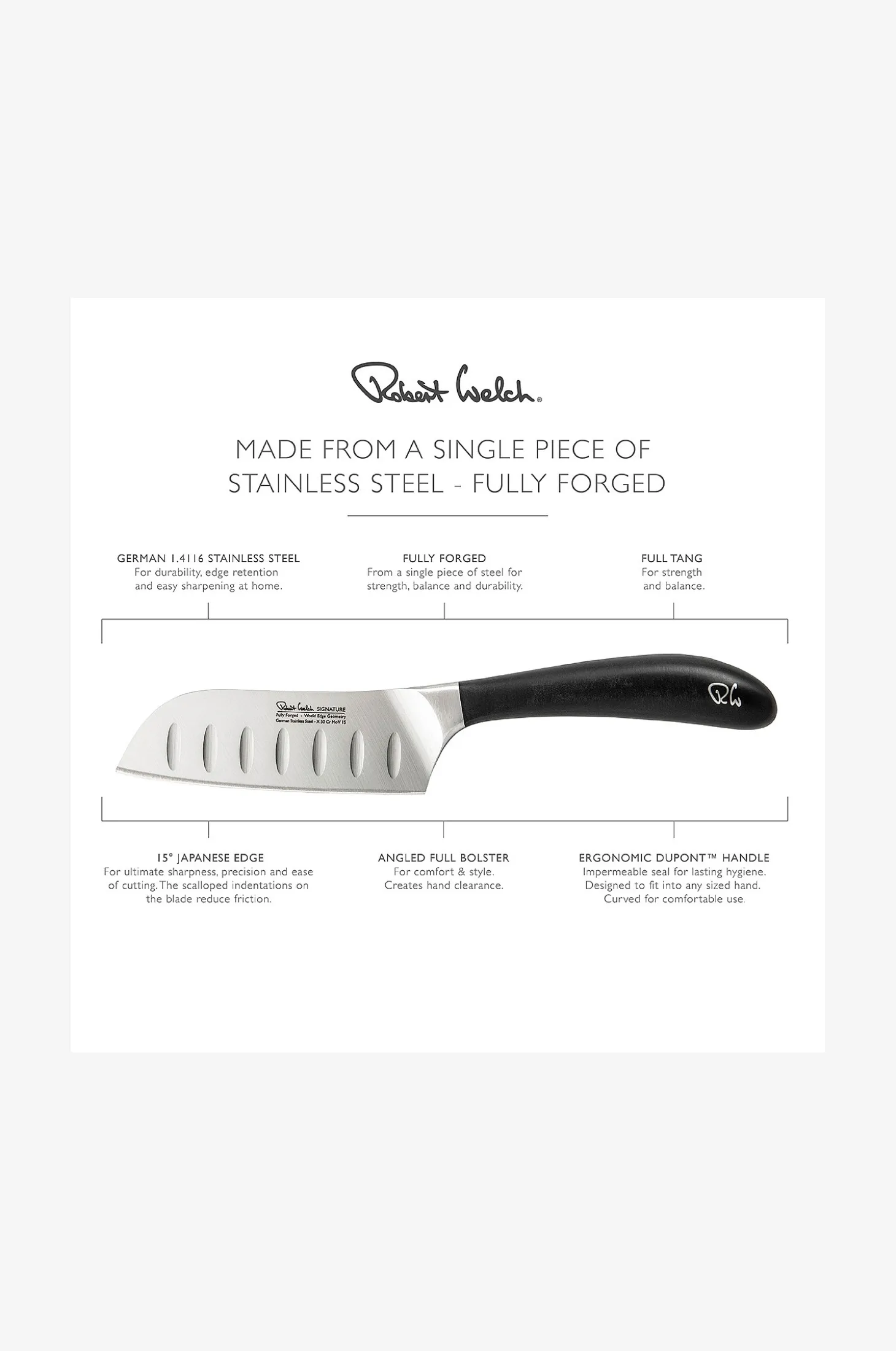 Santoku-veitsi Signature 11cm/ 4