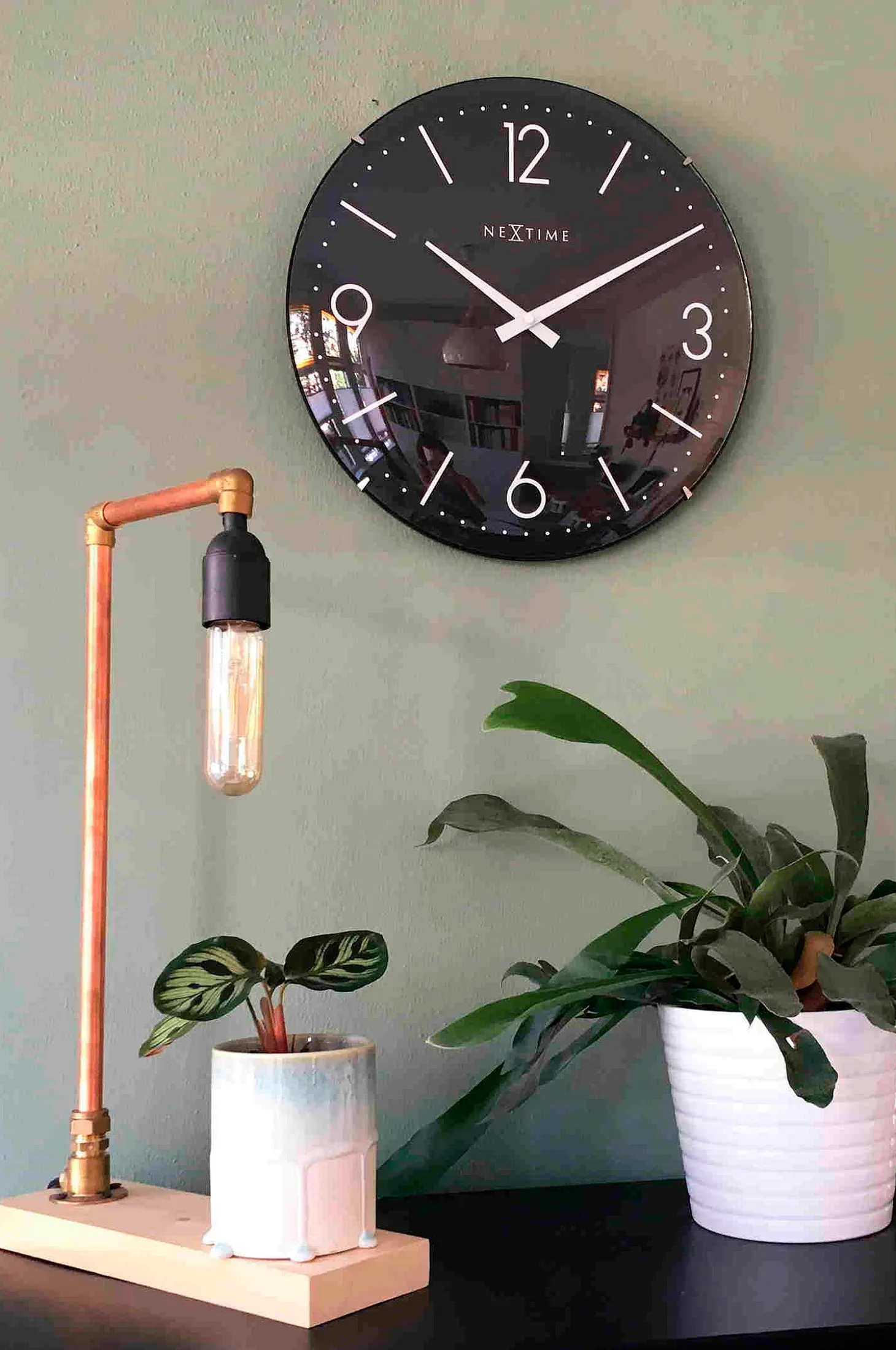 Seinäkello Basic Dome Ø35 cm