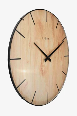 Seinäkello Edge Wood Dome Ø35 cm