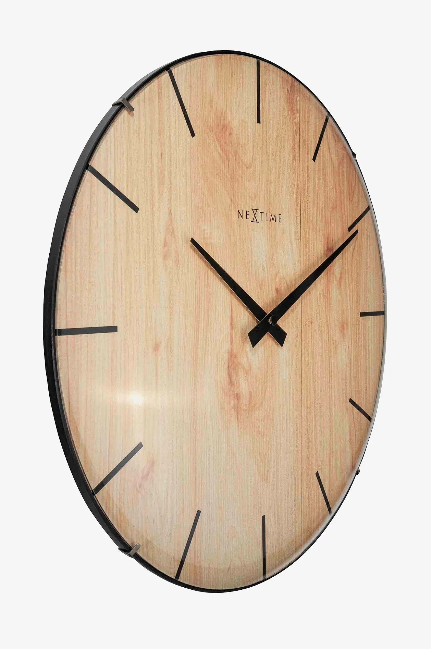 Seinäkello Edge Wood Dome Ø35 cm