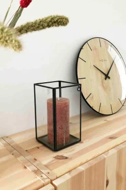Seinäkello Edge Wood Dome Ø35 cm