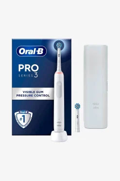 Sähköhammasharja Pro3 White + Extra Refill + TC