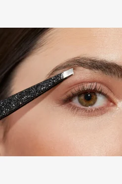 Slant Tweezer Sparkling Black Anniversary Retail