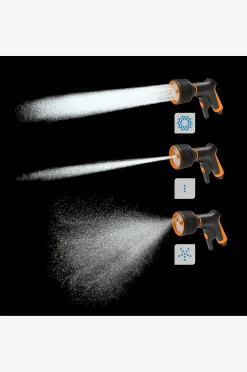 Sprinkleripistooli kolmella tarkoituksella