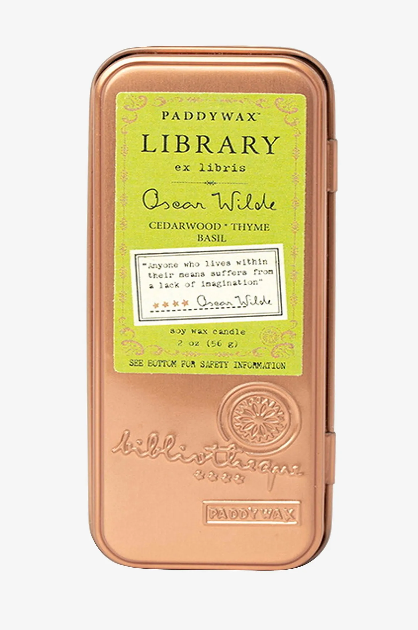 Tuoksukynttilä Travel Tin , Oscar , Wilde